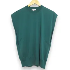 BLAMINK - 美品 BLAMINK ブラミンク スリーブレス コットンニット カットソー 7918-106-0108 サイズ36 グリーン レディース 古着 中古 USED BLAMINK 美品 ブラミンク スリーブレス コットンニット