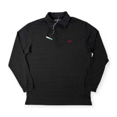 タグ付き 未使用品 NIKE GOLF ナイキ ゴルフ ボーダー柄 ストレッチ 長袖 ポロシャツ サイズ L /メンズ/スポーツ/グレー×ブラック