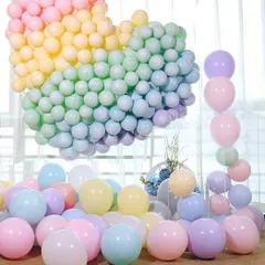 【在庫処分】飾り 卒業 イベント 開店 記念日 お祭り 結婚式 パーティ飾り付け お祝い バルーン バルーン 天然ゴム 環境にやさしい 誕生日 誕生日 パーティ風船 100個マルチカラーマカロン風船 新年の風船