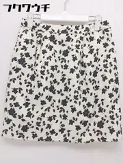 ◇ KBF+ ケービーエフプラス URBAN RESEARCH 総柄 ミニ 台形 スカート サイズF ホワイト ブラック レディース 【中古】 【1106040002147】のサムネイル