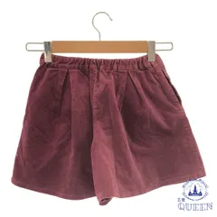 ☆美品 BeBe ベベ ボトムス ショートパンツ ウエストゴム ポケット キッズ レディース ワインレッド 130 綿 901-10203 送料無料 古着