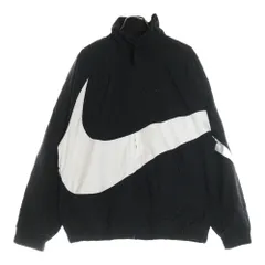 NIKE (ナイキ) HBR STMT WOVEN JACKET ビッグスウッシュ ウーブンジャケット ジップアップナイロンジャケット ブラック/ホワイト AR3133-010