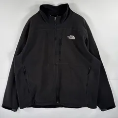 古着 ザ・ノースフェイス THE NORTH FACE シェルジャケット フリース フルジップ ワンポイントロゴ XXL  ブラック メンズ