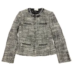 Z1549 Harrods ハロッズ ツイードジャケット レディース サイズ2 Mサイズ相当