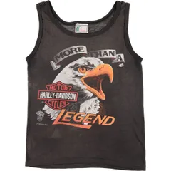 古着 ISLANDER Harley-Davidson ハーレーダビッドソン 鷲柄 イーグル柄 タンクトップ USA製 レディースL相当 ヴィンテージ/eaa565471