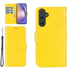 【特価セール】5G sc53d/scg21（イェロー）収納 A54 レザー 携帯カバー A54 銀行カード現金 スマホケース ギャラクシーギャラクシー ネット スタンド カードサムスン 防塵 防水 ケース スマホケース全面保護 耐摩 手帳型 手触りが良い耐衝撃