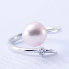 あこや真珠フリーサイズリング　桜カラー