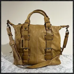 Y2K レザーバッグ　ワンショルダー　ハンドバッグ　２way ヴィアリパブリカ ViaRepubblica　00s archive 肩掛け　ショルダーストラップ