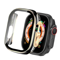 【数量限定】Ultra3/2/1/2/1 Watch カバー 2色 カバー 対応 対応 アップルウォッチ Watch ケース ケース ガラスフィルム Apple 一体型 PC素材 Apple 耐衝撃 アップルウォッチウルトラ3/2/1 全面保護 メッキ加工 対
