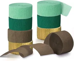 Lumierechat クレープストリーマー クレープ紙 パーティーストリーマー 誕生日 飾りつけ 装飾 8個 セット a-b3595( 25mx幅約4.5cm)