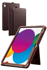 新品 エレコム iPad 10.9 第10世代 (2022年) ケース カバー フラップケース スタンド付き ソフトレザー素材 オートスリープ/ウェイク対応 ブラウン TB-A22RPLFP2BR