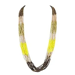 Bocar ロングネックレス ハンドメイド ビーズステートメント 33インチ 女性用 ギフトボックス付き