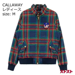 CALLAWAY キャロウェイ 裏メッシュ 長袖ジャケット チェック柄 グリーン系 M [240101130521]