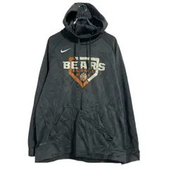 NIKE プリントジャージ パーカー L チャコールグレー ナイキ スポーツ ベースボール プルオーバー 裏起毛 古着卸 アメリカ仕入 a703-6148