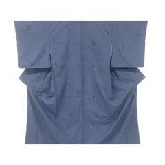 【Sランク  優　新品・未使用品】静かに流れる気品。本塩沢の粋を映す流水模様の未使用着物