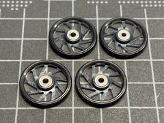 19mm プラローラー2セット(ローラー4枚です) ブラックミニ四駆