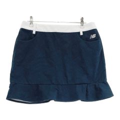 サイズ：2 NEW BALANCE GOLF ニューバランス 2023年モデル 裏フリース スカート フリル ロゴ柄 ネイビー系 [240101490679] ゴルフウェア レディース ストスト サイズ：2 NEW BALANCE GOLF ニューバランス 2023年モデル 裏