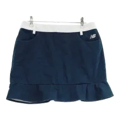 サイズ：2 NEW BALANCE GOLF ニューバランス 2023年モデル 裏フリース スカート フリル ロゴ柄 ネイビー系 [240101490679] ゴルフウェア レディース ストスト