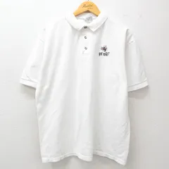 XL/古着 半袖 ポロ シャツ メンズ 00s 牛 コットン 白 ホワイト 25jul02 中古 トップス