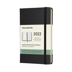 【在庫セール】DHB12WN2Y22 ブラック ポケットサイズ ハードカバー ウィークリーダイアリー 12ヶ月 1月始まり 2022年 手帳 モレスキン