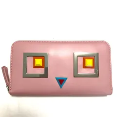 ⭐超美品⭐ＦＥＮＤＩ　スクエアアイ　バグズ　モンスター　ラウンドファスナー　長財布