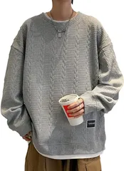 長袖 トレーナー メンズ 未使用 メンズ 丸襟 Tシャツ 大きいサイズ 人気 プルオーバー トレーナー カジュアル 快適 ゆったり プルオーバー 春秋冬 服 メンズ トレーナーhjfs215