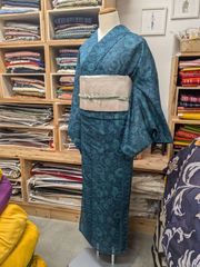 夏着物　ポリエステル　洗える夏着物