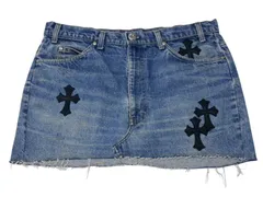 クロムハーツ　デニムミニスカート　25 クロスパッチ クロムハーツ デニムミニスカート 25 クロスパッチ - メルカリ