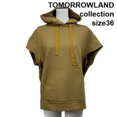 ◆ トゥモローランド コレクション TOMORROWLAND フーデッドプルオーバー トップス パーカー 半袖 36 S 7号 レディース S5V463のサムネイル