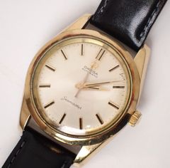 稼働品 OMEGA(オメガ) シーマスター GP/革 AT 現状 精度保証なし 自動巻き オートマチック 金メッキ 社外レザーベルト メンズ