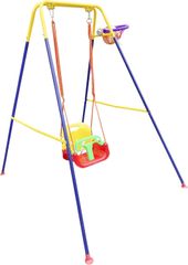 ブランコ 室内・屋外用キッズブランコ 1.7m 子供用ブランコ フレーム付き バスケットゴール ボール お庭ブランコ 幼児用 子供用 ガーデンファニチャー 折り畳み コンパクト簡易日本語取扱説明書付き