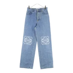 ☆美品☆LOEWE レザー ロゴパッチ スキニーデニム 34 ☆ビヒン☆ロエベ レザー ロゴパッチ スキニーデニム 34