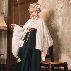 国内発送 和風ロリータ 羽織り 和装 着物 花柄 卒業式 謝恩会 イベント衣装 原宿スタイル ロマンティック lolita