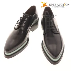 ■ アクネストゥディオズ ビジネスシューズ ローファー 靴 レースアップ レザー メンズ 38 ブラック ミントグリーン