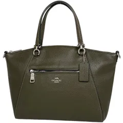 コーチ COACH プレーリー サッチェル ハンドバッグ ロゴ 2WAY ショルダーバッグ ハンドバッグ レザー カーキ 79997 レディース 【中古】