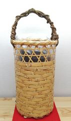 【逢絢亭・新品】茶道具 花入 花籠 有馬籠 白竹 PC入子 木製 紙箱入り