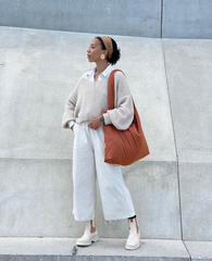 《Studio Noos》Rust puffy mom-bag　ママバック