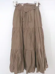 ◇ ◎ one after another NICE CLAUP ティアード ロング ギャザー スカート サイズF モカブラウン レディース P  【中古】 【1209300009020】