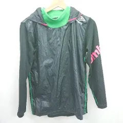 ◇ Θ umbro アンブロ 通気性良好 長袖 フード付きナイロンジャケット サイズS ブラック系 メンズ E  【1507250001874】