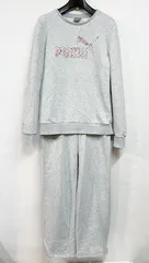 PUMA プーマ レオパードロゴ クルーネックスウェット ＆ スウェットパンツ セットアップ