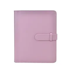 【数量限定】PUレザー 純色 名刺・キャッシュカードも収納可能 大容量アルバム EVO/12/11/9/8/8+/7/25/40/90/liplayチェキミニフォトペーパーを256枚収納可能， mini (ピンク) instax チェキアルバム，Fujifil