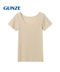 新品 未使用 GUNZE グンゼ アセドロン レディース 汗取り付2分袖インナー 518341【メール便】 ノーブルベージュのサムネイル