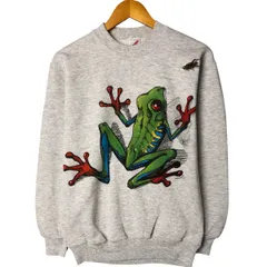 古着 90年代 ジャージーズ Jerzees カエル柄 アニマル スウェットシャツ トレーナー USA製 メンズM相当 ヴィンテージ/eaa586041