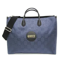 グッチ(Gucci) オフ ザ グリッド 696042 メンズ ナイロン,レザー ハンドバッグ,ショルダーバッグ ブラック,ネイビー