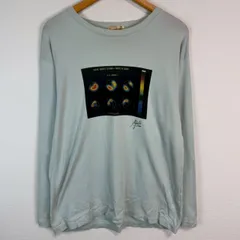 ロンT 長袖Tシャツ  クルーネック グラフィックプリント メディカルプリント アースカラー メンズ 古着 ストリート ナード系