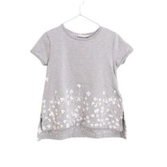 【中古A】MONCLER KIDS モンクレール キッズ 6歳 116cm キッズ 半袖Tシャツ WCOM-16-576 グレー 中古A 古着