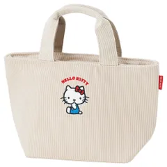 ☆ ハローキティ ☆ キャラクター コーデュロイ生地ランチバッグ KCOB2 ランチバッグ 保温 保温バッグ お弁当バッグ トートバッグ コンパクト バッグ 持ち運び お出掛け おでかけ お買い物 コーデュロイ生地 大人 女性 通勤 通学 かわいい オシャレ