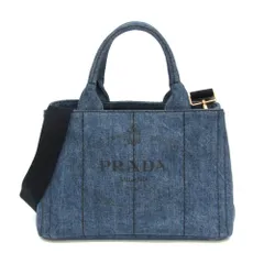 プラダ(Prada) カナパ 1BG439 レディース デニム ショルダーバッグ,トートバッグ ブルー