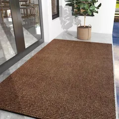 新品 玄関マット キッチンマット無地 大判 屋外 室内 業務用 滑り止め マット シンプル 泥落とし 足ふきマット（ブラウン40*60）