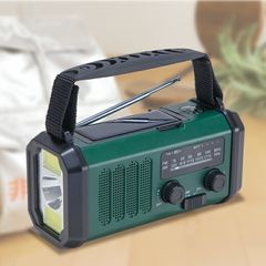【新品※ショップ出品】5WAY 大容量10000mAh 多機能 防災ラジオソーラー充電 USB充電 手回し充電 ポータブル電源 スマホ充電 手回しラジオ 災害ラジオ 防災グッズ ラジオライト 懐中電灯
